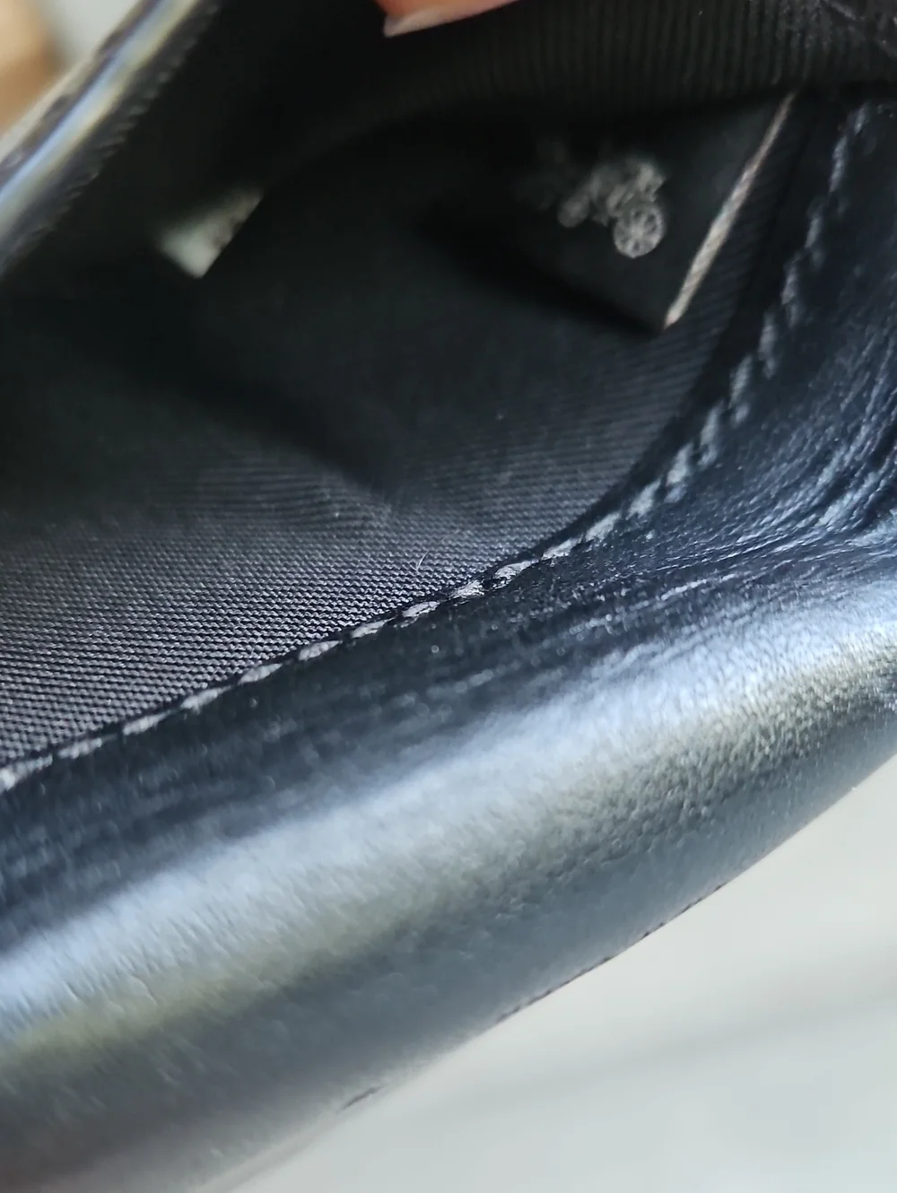 Coach men's bifold card case wallet in black leather